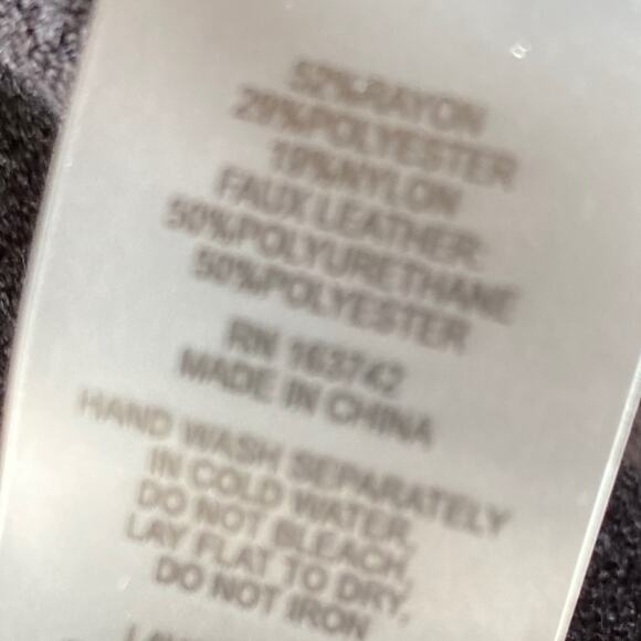 Sioni Y2K Tuxedo Blazer Women L Black Knit Faux Leather Old Money 80s Edgy NWT - Picture 8 of 8